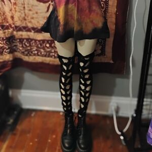 Black Braided Thigh-Highs Made To Order